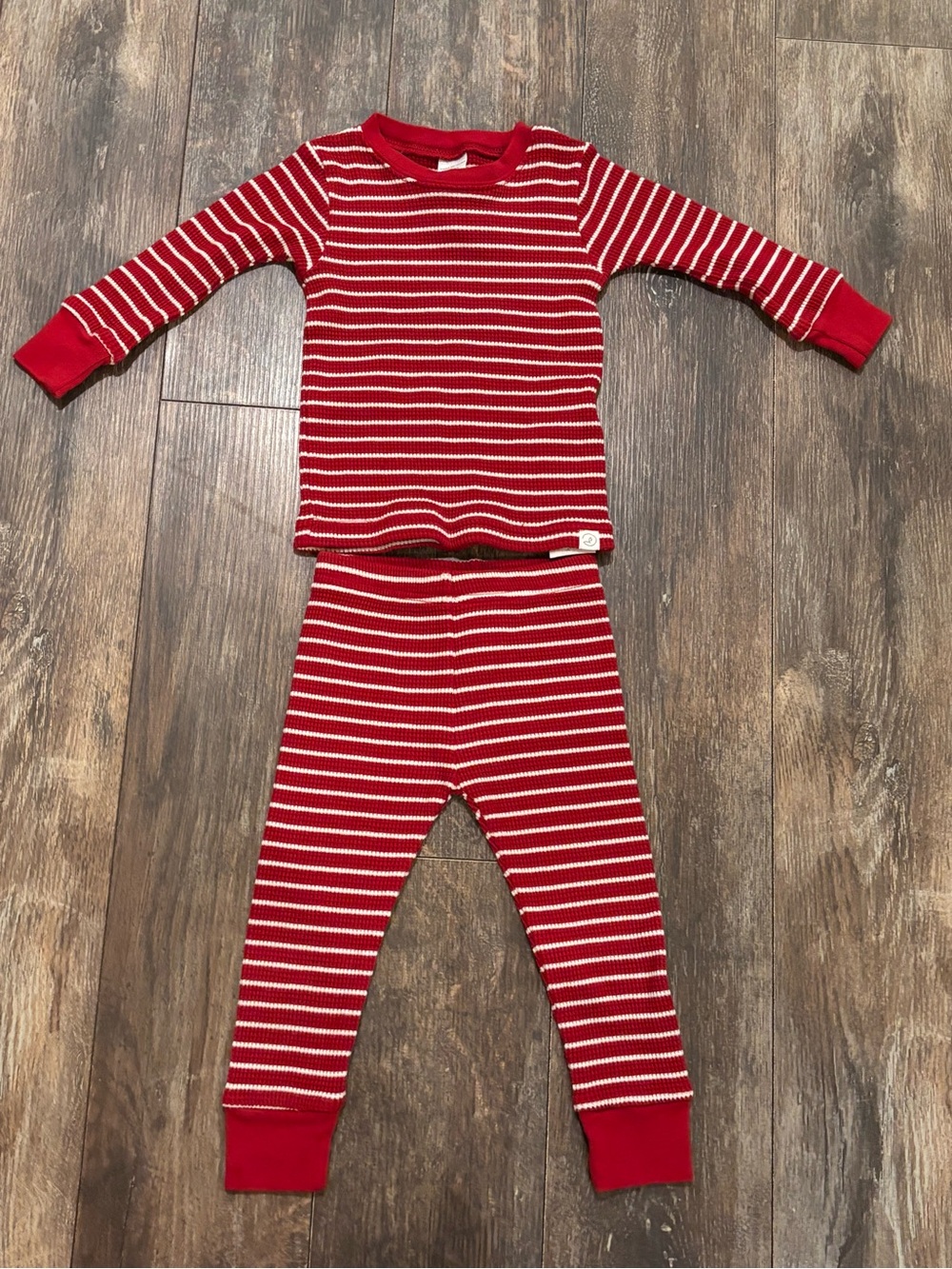 Carter's Red and White Striped Two-Piece Pajama Set